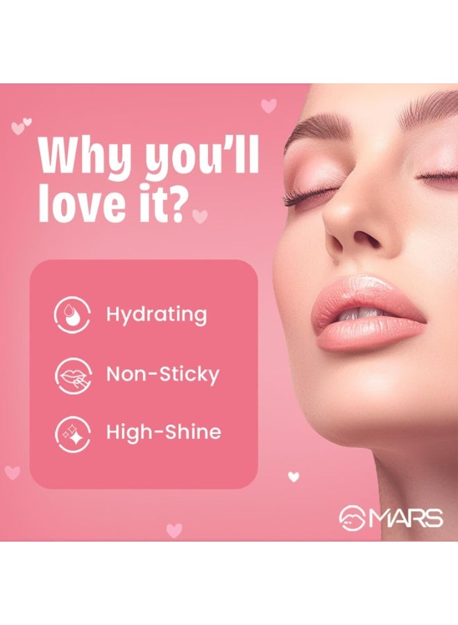 MARS Candylicious Sheer Lip Gloss for Women | Hydrating & High Shine | Lightweight | Non-Sticky | Enriched with Vitamin-E, Hyaluronic Acid & Avocado Ester (4.0ml) (11-TOFFEE TWIRL) - Image 3